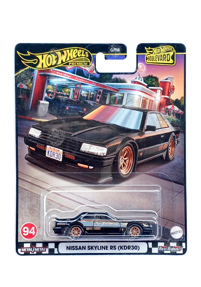 EXCLUSIVES Hot Wheels Boulevard Nissan Skyline RS (KDR30) - Black - 2020 Card (With Protector Case)
