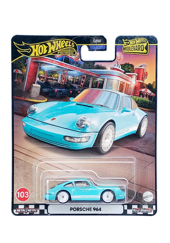 EXCLUSIVES Hot Wheels Boulevard Porsche 964 - Green / White - 2022 Card (With Protector Case)