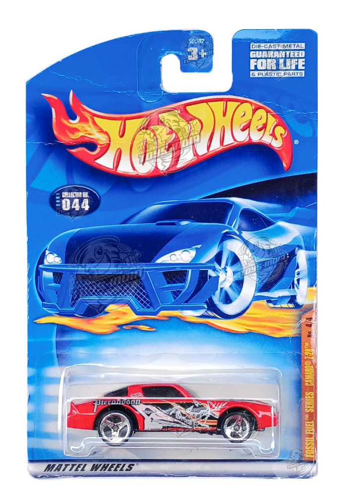 EXCLUSIVES Hot Wheels Camaro Z-28 - Red- 2000 Card (Creased Card / Car in Excellent Condition) (With Protector Case)