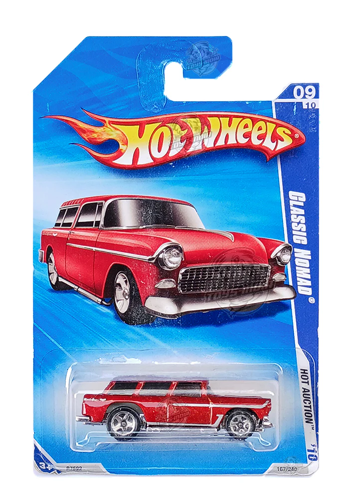 EXCLUSIVES Hot Wheels Classic Nomad - Red - 2009 Card (With Protector Case)