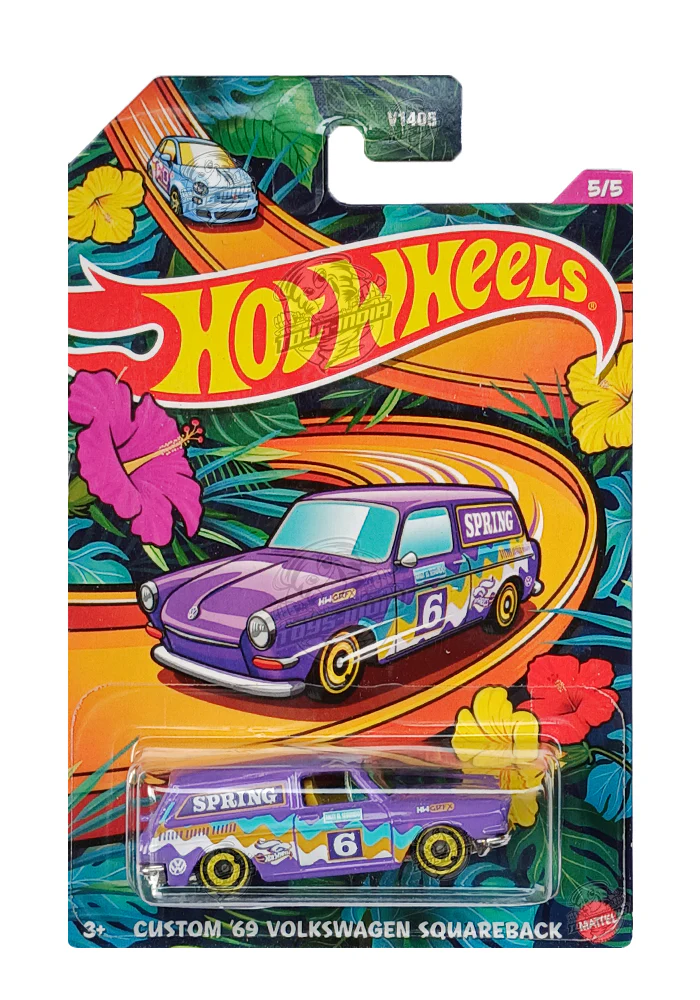 EXCLUSIVES Hot Wheels Custom '69 Volkswagen Squareback - Green - 2023 Card (With Protector Case)