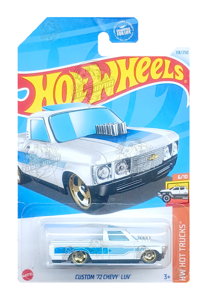 EXCLUSIVES Hot Wheels Custom '72 Chevy Luv - Blue / White - 2021 Card (With Protector Case)