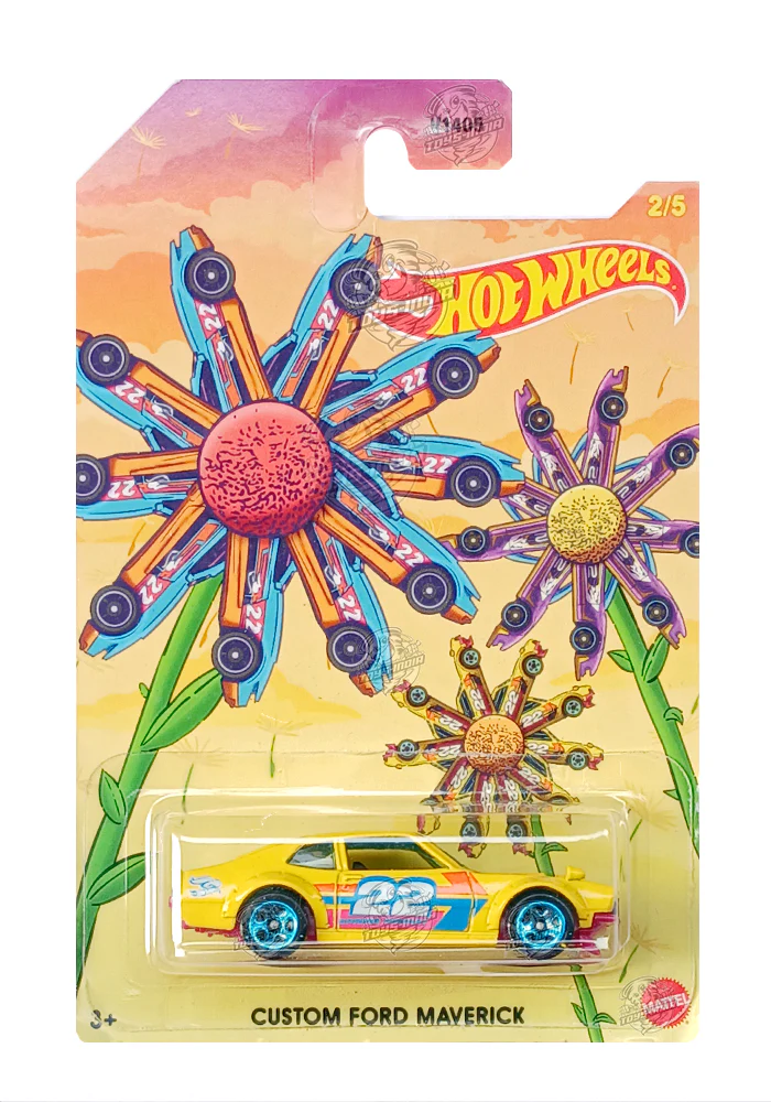 EXCLUSIVES Hot Wheels Custom Ford Maverick - Yellow - 2021 Card (With Protector Case)