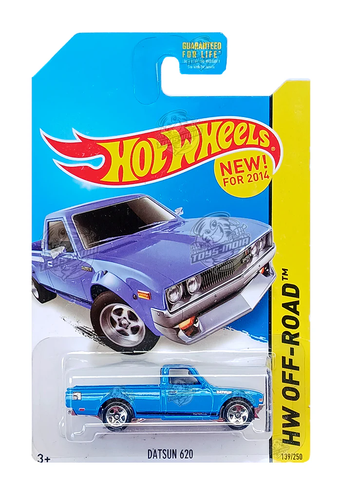 EXCLUSIVES Hot Wheels Datsun 620 - Blue - 2013 Card (With Protector Case)