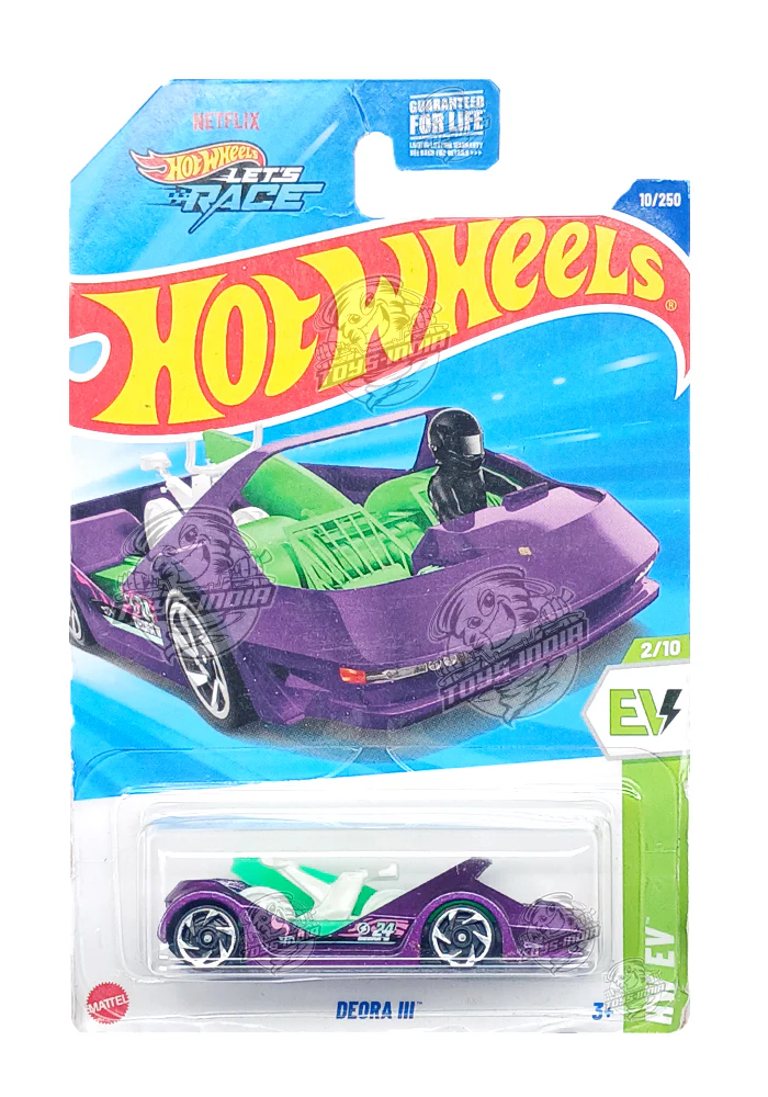 EXCLUSIVES Hot Wheels Deora III - Purple / Green - 2021 Card (Creased Card / Car in Excellent Condition) (With Protector Case)