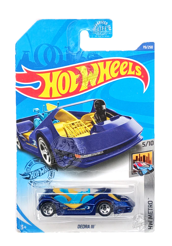 EXCLUSIVES Hot Wheels Deora III - Blue / Yellow - 2017 Card (With Protector Case)