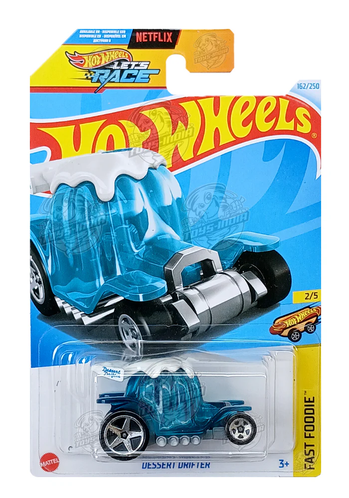 EXCLUSIVES Hot Wheels Dessert Drifter - Green / White - 2021 Card (With Protector Case)