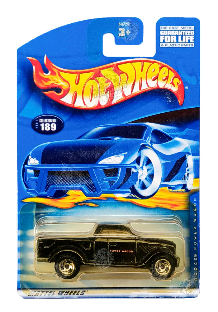 EXCLUSIVES Hot Wheels Dodge Power Wagon - Black - 2000 Card (With Protector Case)