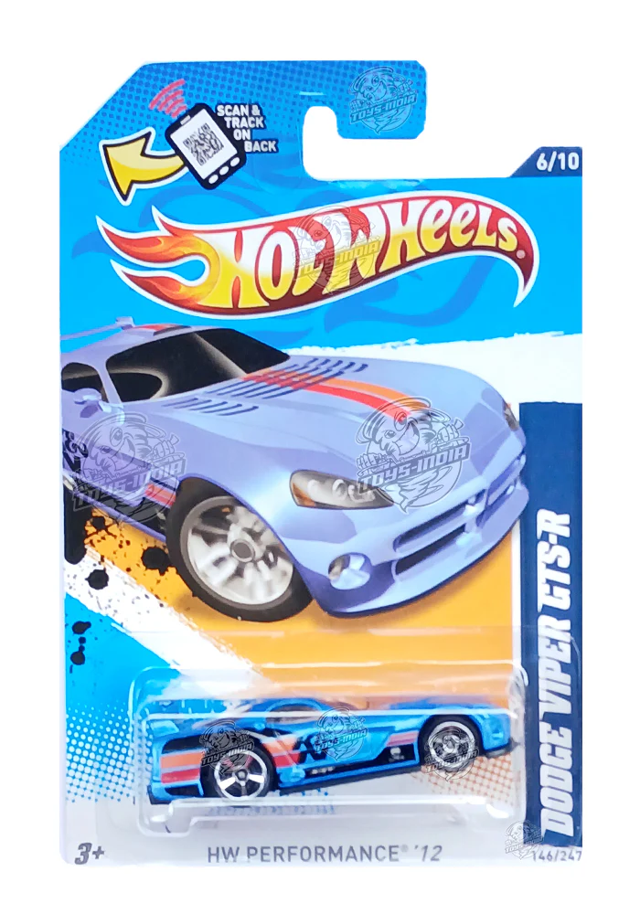 EXCLUSIVES Hot Wheels Dodge Viper GTS-R - Blue - 2011 Card (With Protector Case)