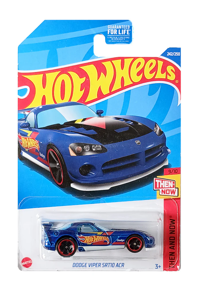EXCLUSIVES Hot Wheels Dodge Viper SRT10 ACR - Blue - 2021 Card (Blister Damage / Car in Excellent Condition)(With Protector Case)