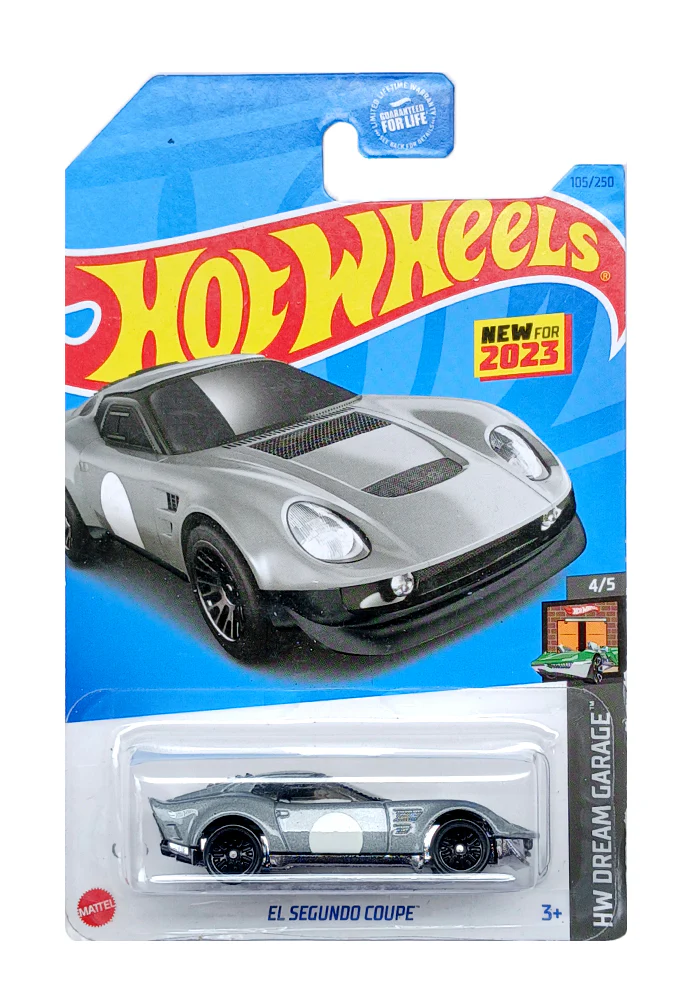 EXCLUSIVES Hot Wheels El Segundo Coupe - Grey / White - 2021 Card (Blister Damage / Car in Excellent Condition) (With Protector Case)