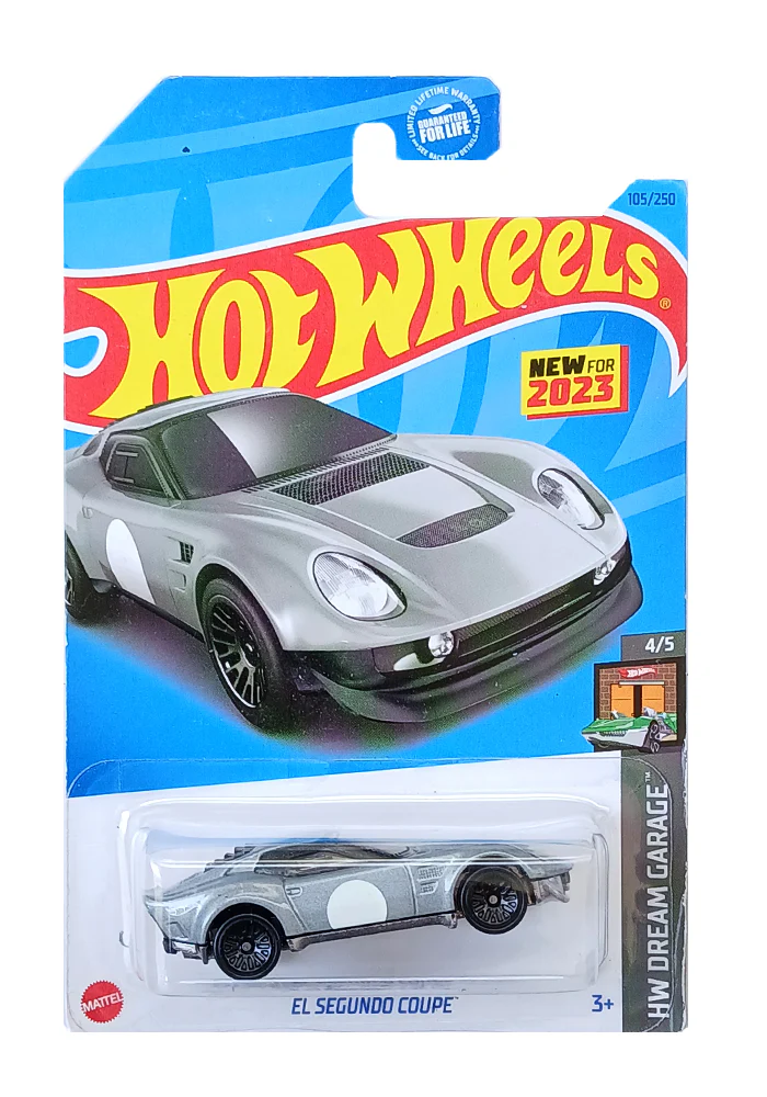 EXCLUSIVES Hot Wheels El Segundo Coupe - Grey / White - 2021 Card (Blister Damage / Car in Excellent Condition) (With Protector Case) - Image 2