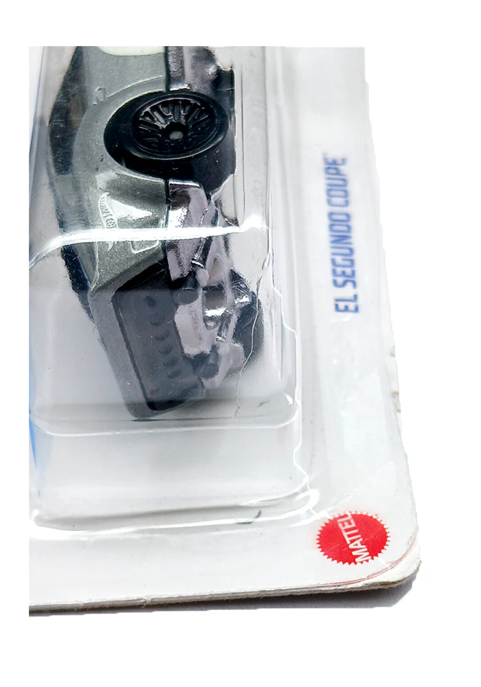 EXCLUSIVES Hot Wheels El Segundo Coupe - Grey / White - 2021 Card (Blister Damage / Car in Excellent Condition) (With Protector Case) - Image 3