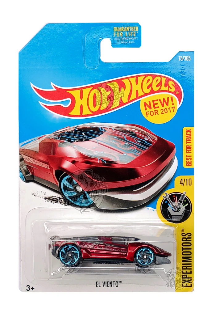 EXCLUSIVES Hot Wheels El Viento - Red - 2015 Card (With Protector Case)
