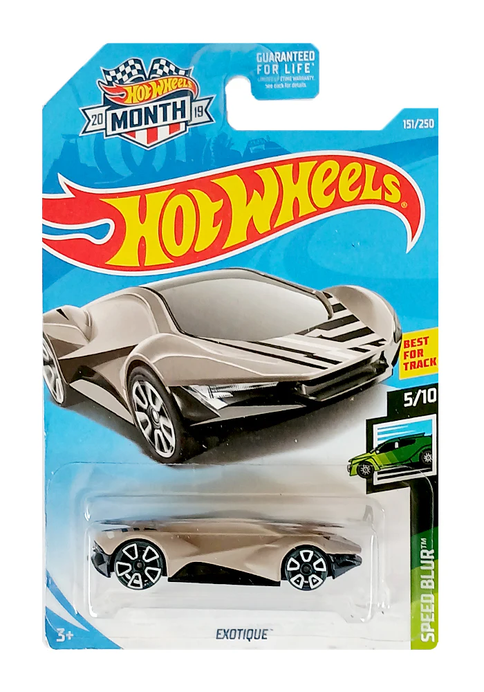 EXCLUSIVES Hot Wheels Exotique - Beige - 2017 Card (With Protector Case)