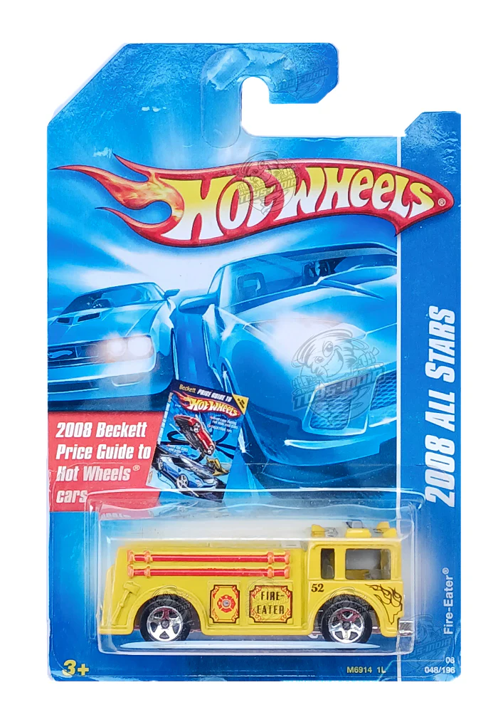 EXCLUSIVES Hot Wheels Fire Eater - Yellow - 2007 Card (With Protector Case)