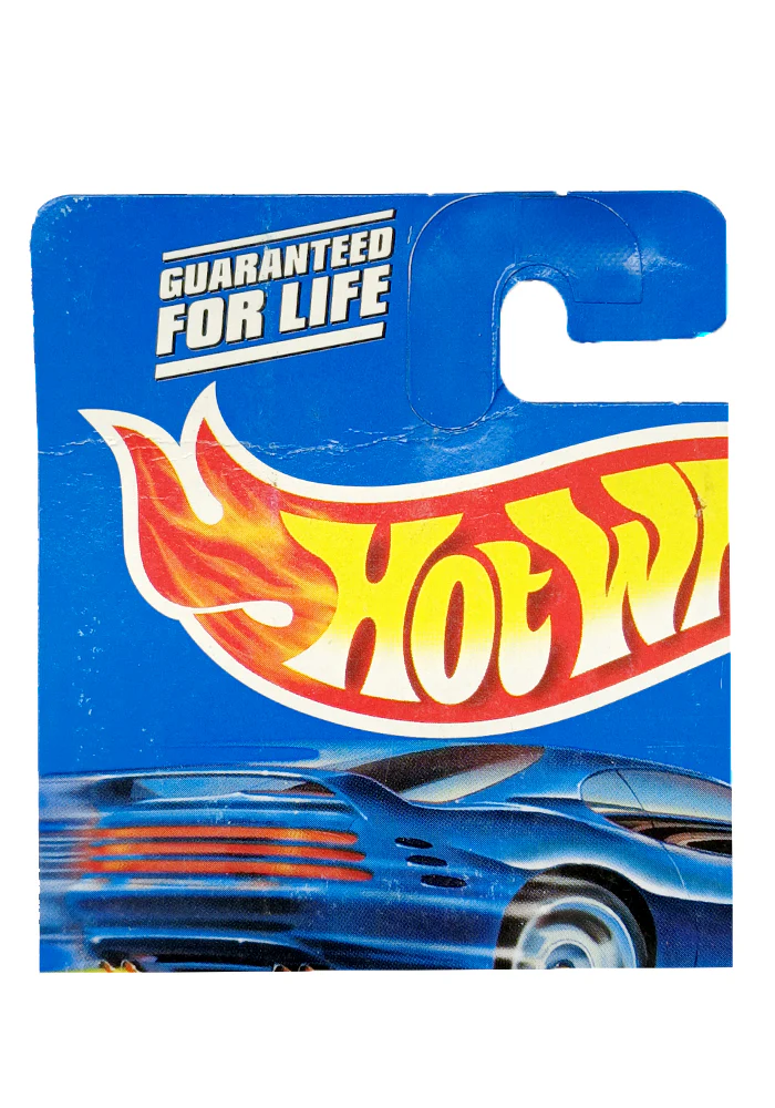 EXCLUSIVES Hot Wheels Flashfire - White - 1999 Card (With Protector Case) - Image 2