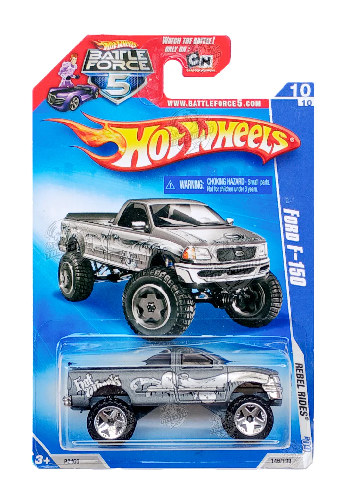 EXCLUSIVES Hot Wheels Ford F-150 - Grey - 2008 Card (With Protector Case)