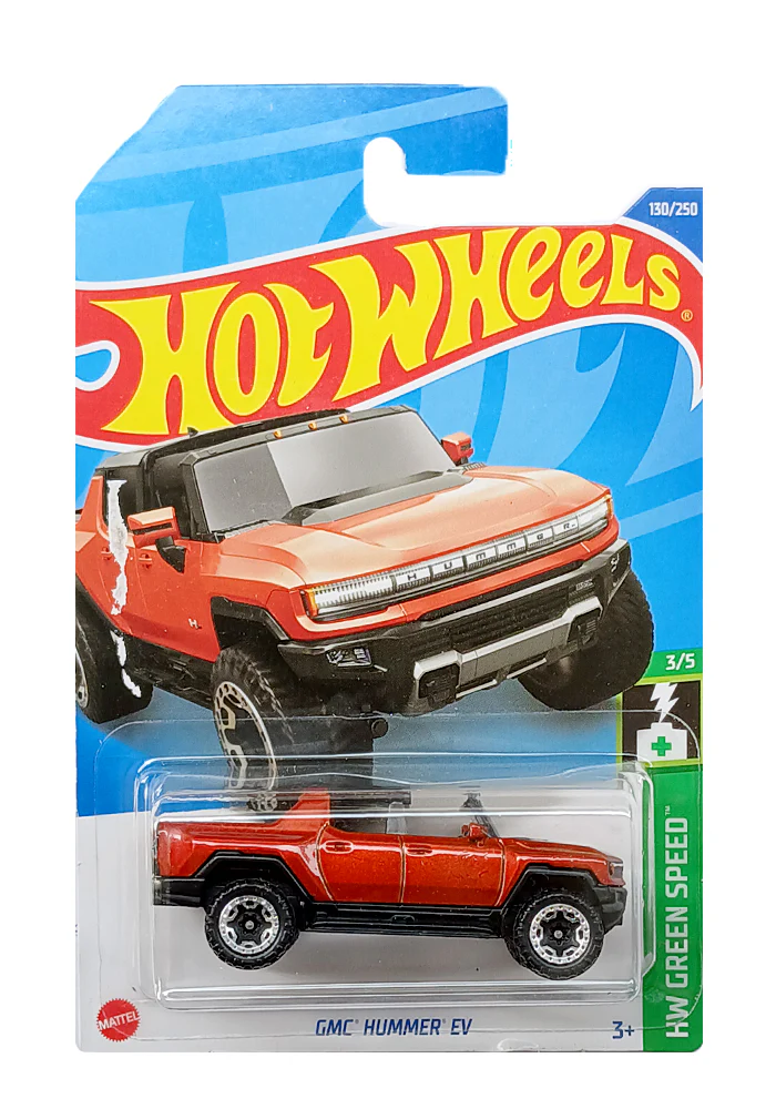 EXCLUSIVES Hot Wheels GMC Hummer EV - Orange - 2021 Card (Card Damage / Car in Excellent Condition) (With Protector Case) - Image 2