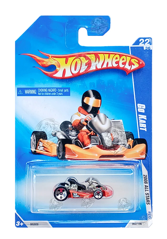 EXCLUSIVES Hot Wheels Go Kart - Orange - 2008 Card (With Protector Case)