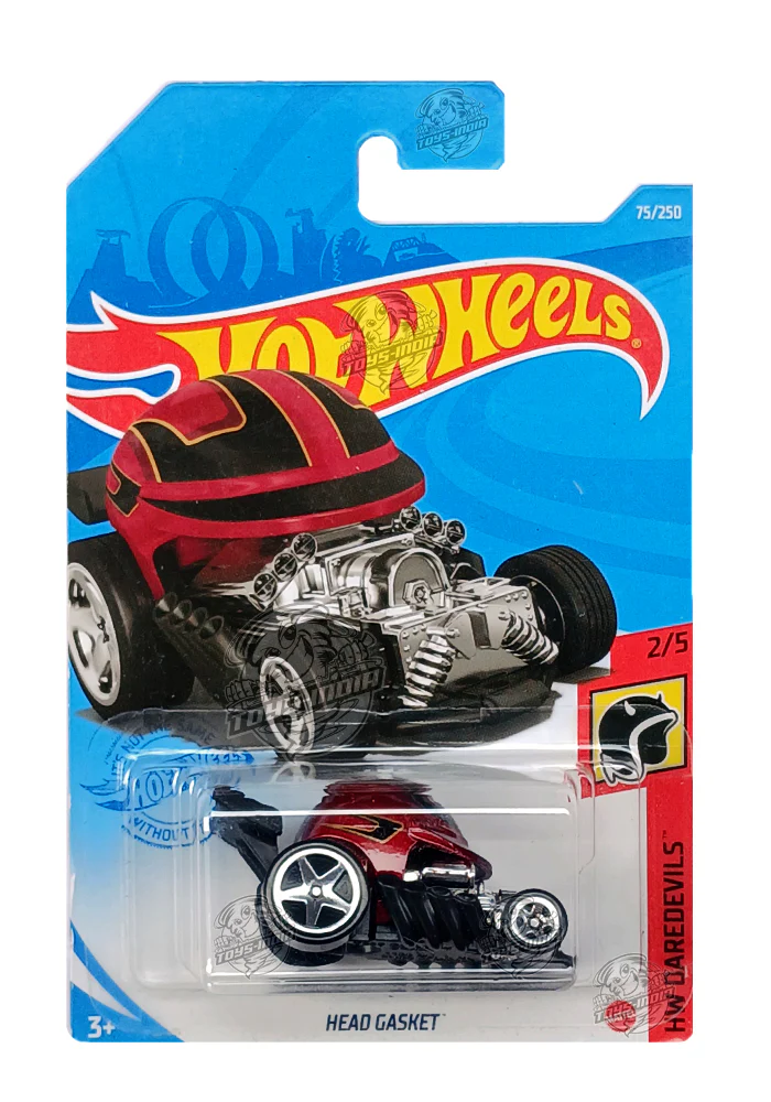 EXCLUSIVES Hot Wheels Head Gasket - Red - 2020 Card (With Protector Case)