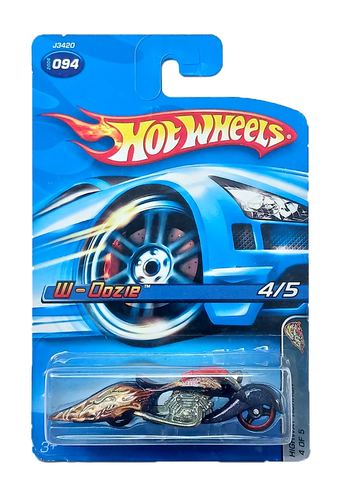 EXCLUSIVES Hot Wheels Highway Horror W-Oozie - Blue / Silver - 2006 Card (With Protector Case)