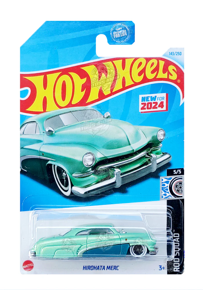 EXCLUSIVES Hot Wheels Hirohata Merc - Green - 2021 Card (With Protector Case)