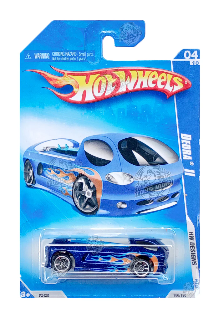 EXCLUSIVES Hot Wheels HW Designs Deora II - Blue - 2008 Card (With Protector Case)