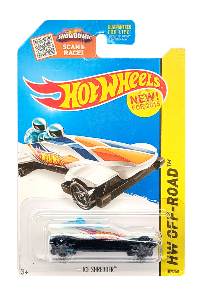 EXCLUSIVES Hot Wheels Ice Shredder - White / Blue - 2013 Card (With Protector Case)