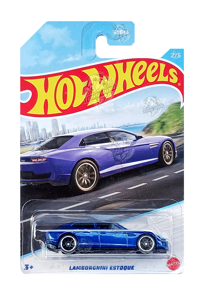EXCLUSIVES Hot Wheels Lamborghini Estoque - Blue - 2021 Card (With Protector Case)