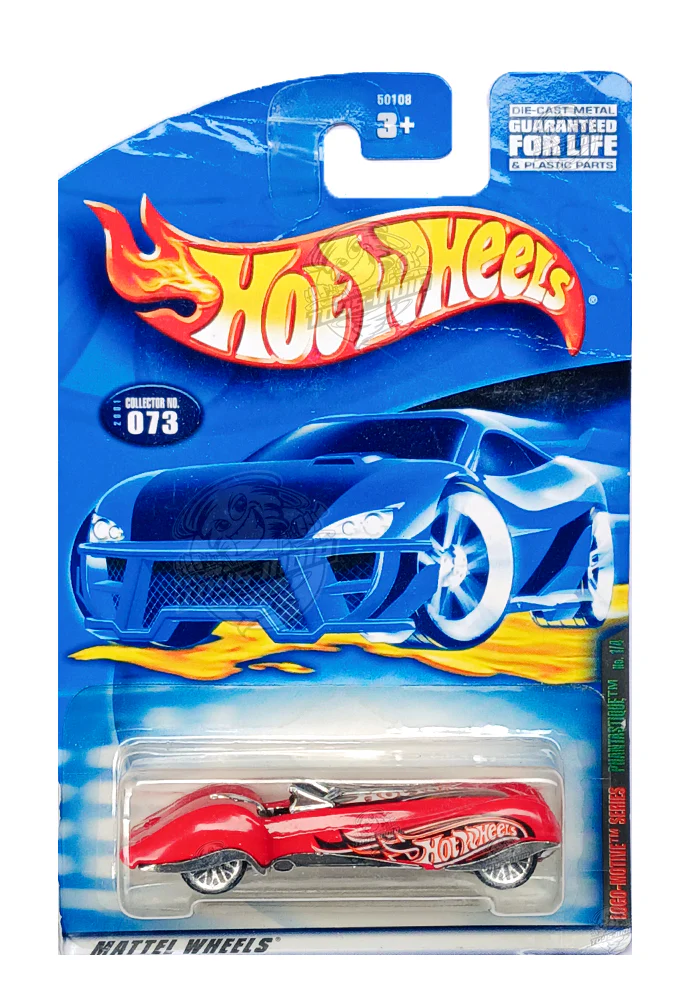 EXCLUSIVES Hot Wheels Logo Motive Series Phantastique - Red - 2000 Card (Creased Card / Car in Excellent Condition) (With Protector Case)