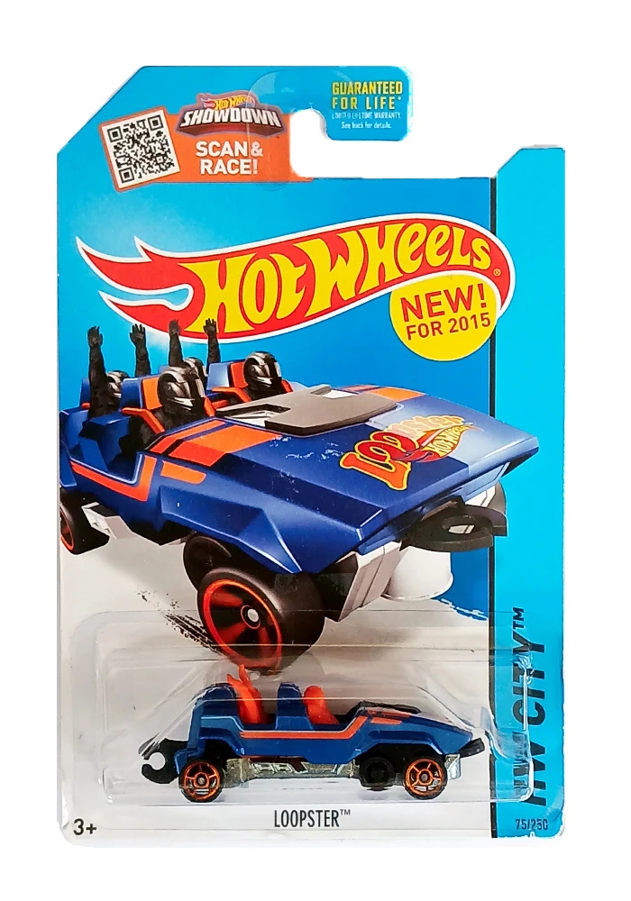 EXCLUSIVES Hot Wheels Loopster - Blue / Orange - 2013 Card (With Protector Case)