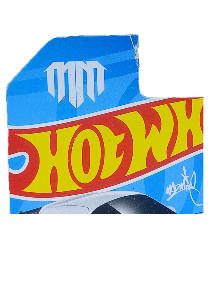 EXCLUSIVES Hot Wheels Mad Mike Drift Attack - White / Blue - 2021 Card (Card Damage / Car in Excellent Condition) (With Protector Case) - Image 2