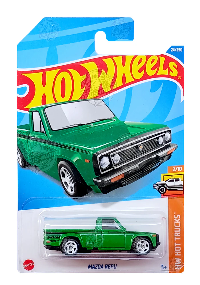 EXCLUSIVES Hot Wheels Mazda Repu - Green - 2021 Card (With Protector Case)