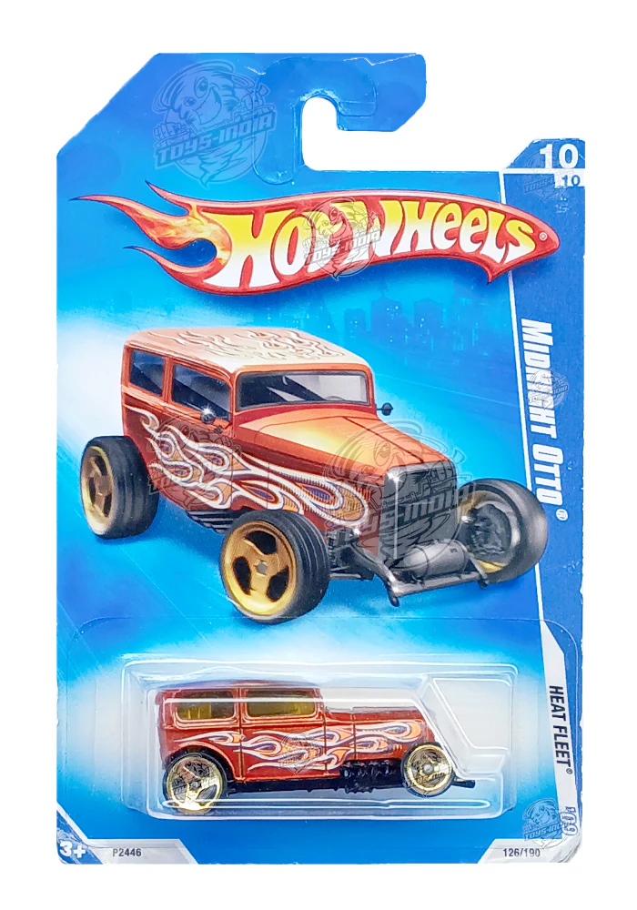 EXCLUSIVES Hot Wheels Midnight Otto - Brown - 2008 Card (With Protector Case)