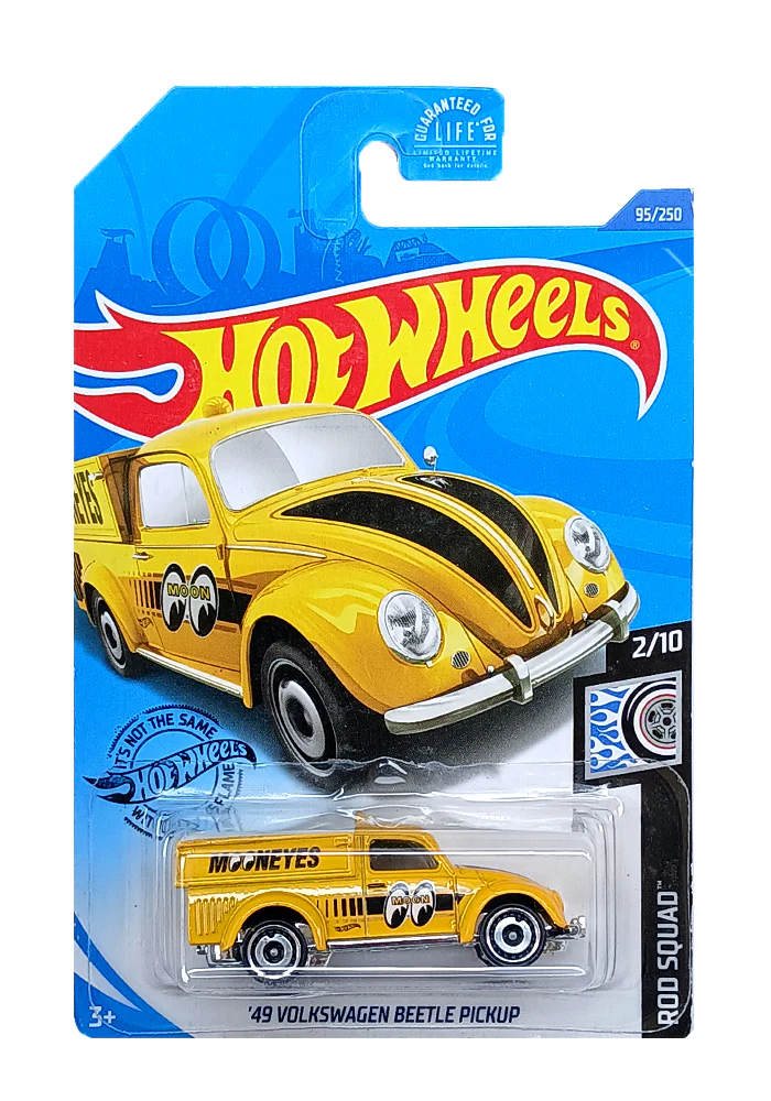 EXCLUSIVES Hot Wheels MoonEyes '49 Volkswagen Beetle Pickup - Yellow - 2017 Card (With Protector Case)