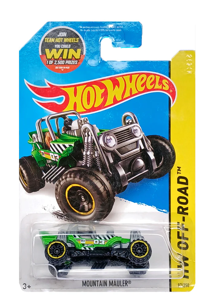 EXCLUSIVES Hot Wheels Mountain Mauler - Green / Grey - 2013 Card (With Protector Case)