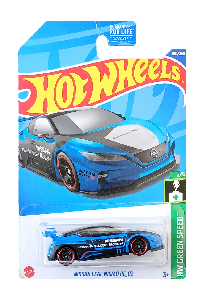 EXCLUSIVES Hot Wheels Nissan Leaf Nismo RC_02 - Blue / Black - 2021 Card (With Protector Case)