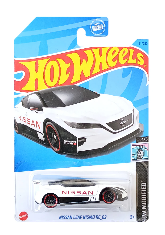 EXCLUSIVES Hot Wheels Nissan Leaf Nismo RC_02 - White / Black - 2021 Card (With Protector Case)