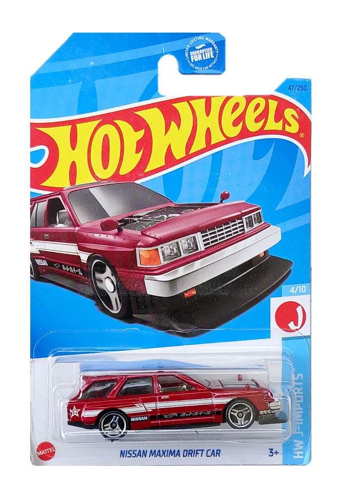 EXCLUSIVES Hot Wheels Nissan Maxima Drift Car - Red - 2021 (With Protector Case)