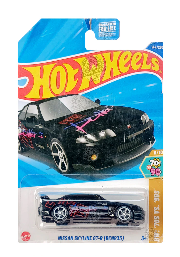 EXCLUSIVES Hot Wheels Nissan Skyline GT-R (BCNR33) - Black - 2024 Card (Card Damage/ Car in Excellent Condition) (With Protector Case)