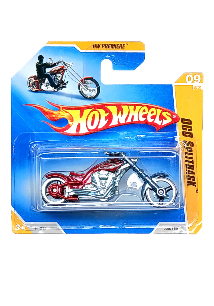 EXCLUSIVES Hot Wheels OCC Splitback - Red / Silver - 2008 Card (International Short Card) - Image 2