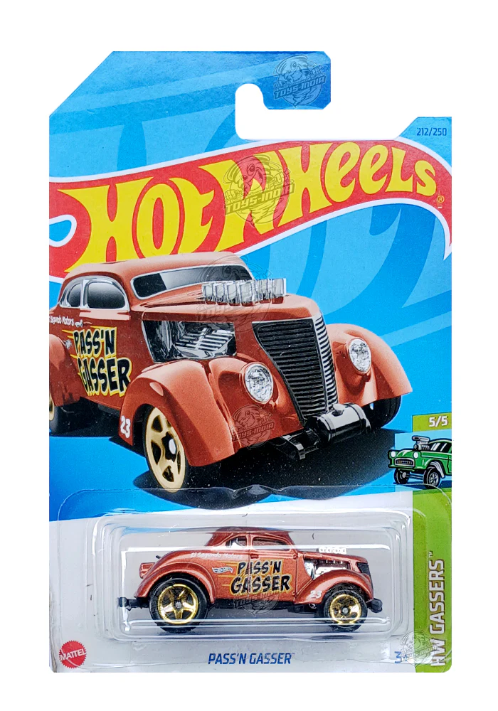 EXCLUSIVES Hot Wheels Pass'N Gasser - Brown - 2021 Card (With Protector Case)