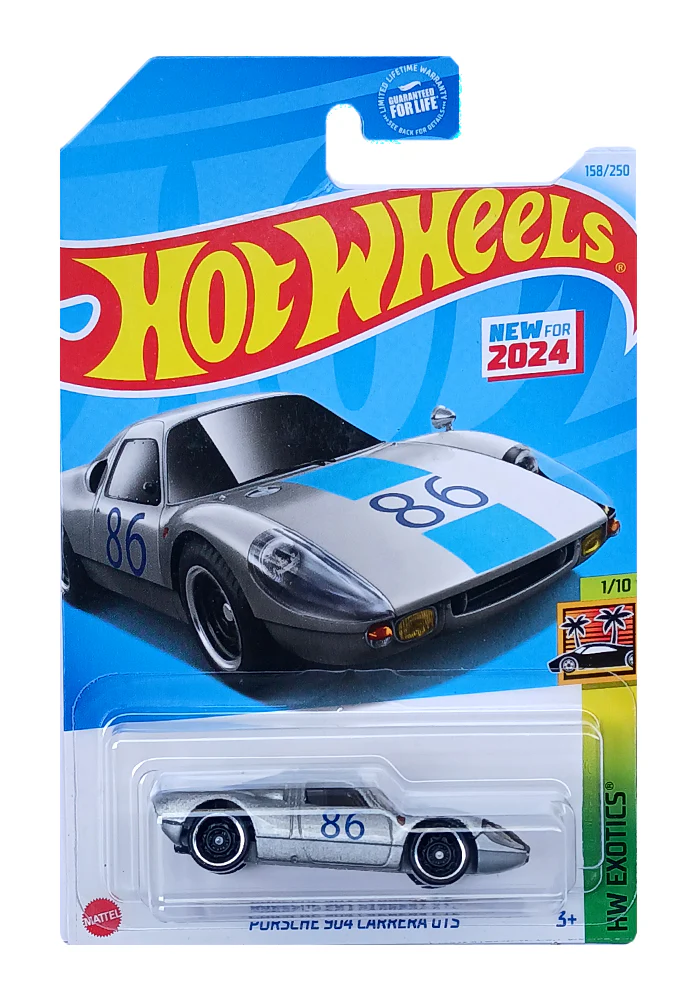 EXCLUSIVES Hot Wheels Porsche 904 Carrera GTS - Silver / Blue - 2021 Card (With Protector Case)