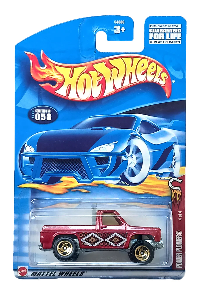 EXCLUSIVES Hot Wheels Power Plower - Red - 2000 Card (With Protector Case)