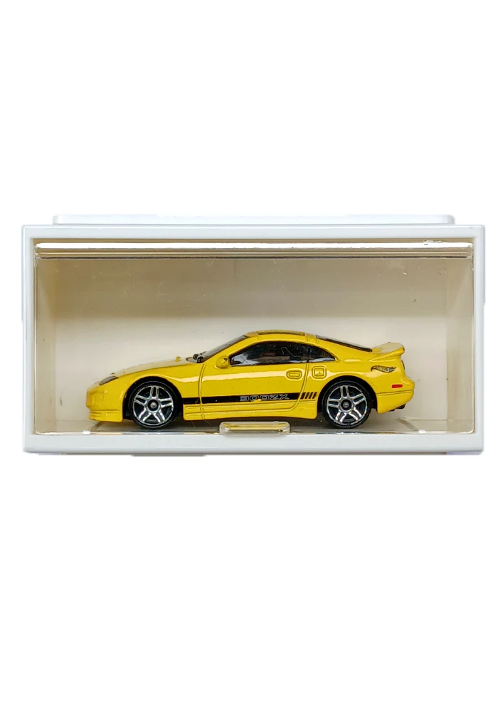 EXCLUSIVES Hot Wheels Premium - 1 Car Display - One Logo White Container Stackable Collector Plastic Case (Type 11) - 1:64 Scale (CAR NOT INCLUDED)