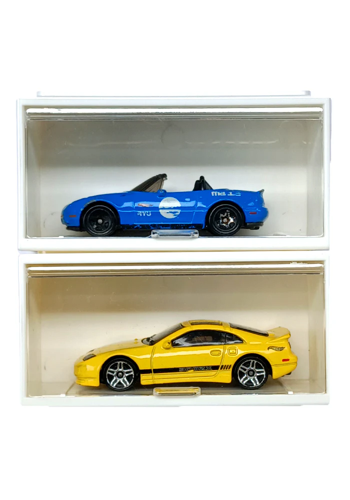 EXCLUSIVES Hot Wheels Premium - 1 Car Display - One Logo White Container Stackable Collector Plastic Case (Type 11) - 1:64 Scale (CAR NOT INCLUDED) - Image 4