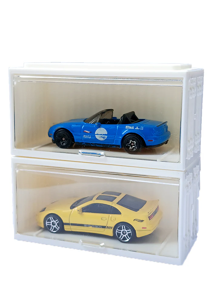 EXCLUSIVES Hot Wheels Premium - 1 Car Display - One Logo White Container Stackable Collector Plastic Case (Type 11) - 1:64 Scale (CAR NOT INCLUDED) - Image 5