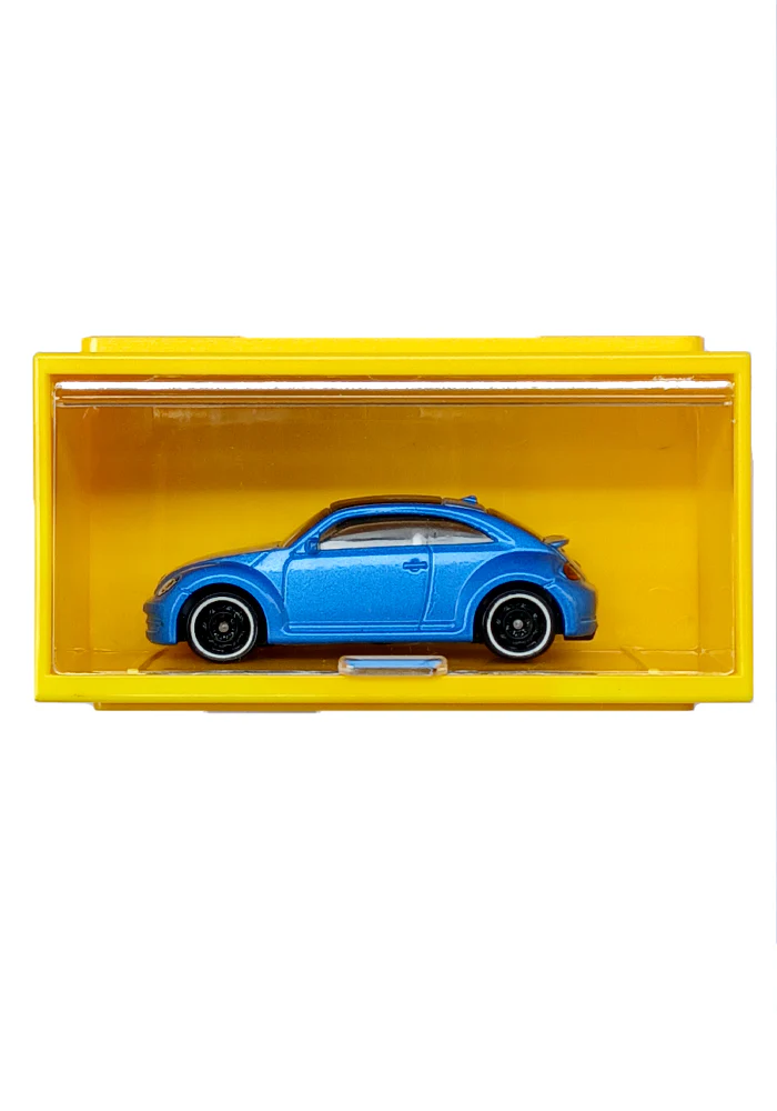 EXCLUSIVES Hot Wheels Premium - 1 Car Display - Yellow Container Stackable Collector Plastic Case (Type 10) - 1:64 Scale (CAR NOT INCLUDED)