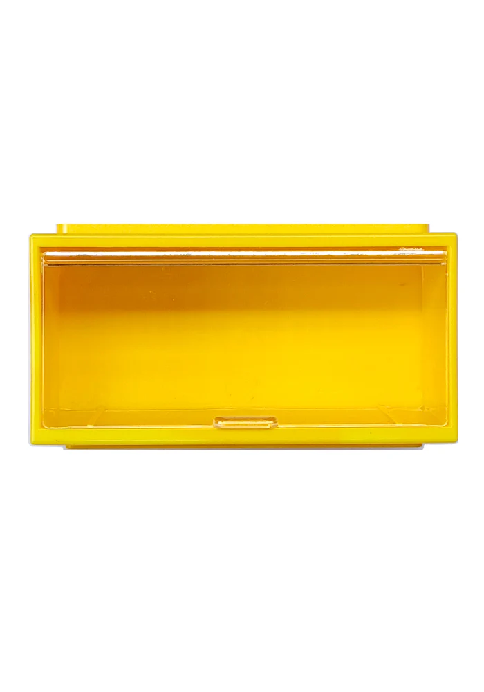 EXCLUSIVES Hot Wheels Premium - 1 Car Display - Yellow Container Stackable Collector Plastic Case (Type 10) - 1:64 Scale (CAR NOT INCLUDED) - Image 2